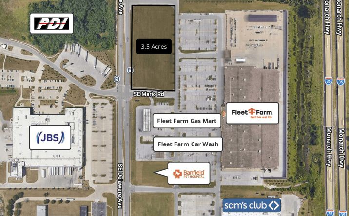 Pictures of Retail, Land, Restaurant property located at 3625 SE Delaware Ave, Ankeny, IA 50021 for lease - image #1