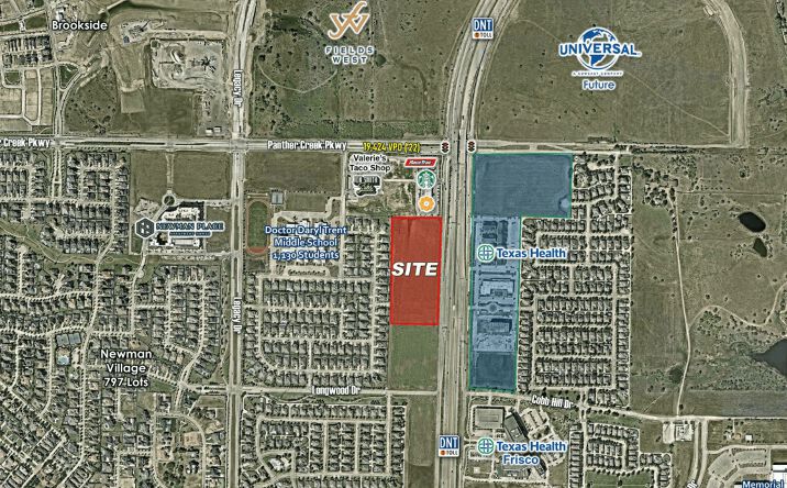 Pictures of Retail property located at SWQ Panther Creek & DNT, Frisco, TX 75034 for lease - image #1