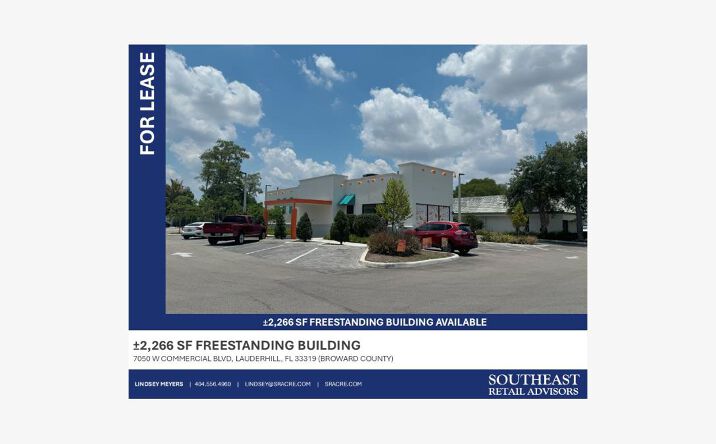 Pictures of Retail property located at 7050 W Commercial Blvd, Lauderhill, FL 33319 for lease - image #1