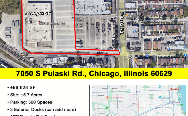Pictures of Retail property located at 7050 S Pulaski Rd, Chicago, IL 60629 for lease - image #1
