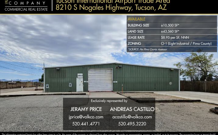 Pictures of Industrial property located at 8210 S Nogales Hwy, Tucson, AZ 85756 for lease - image #1