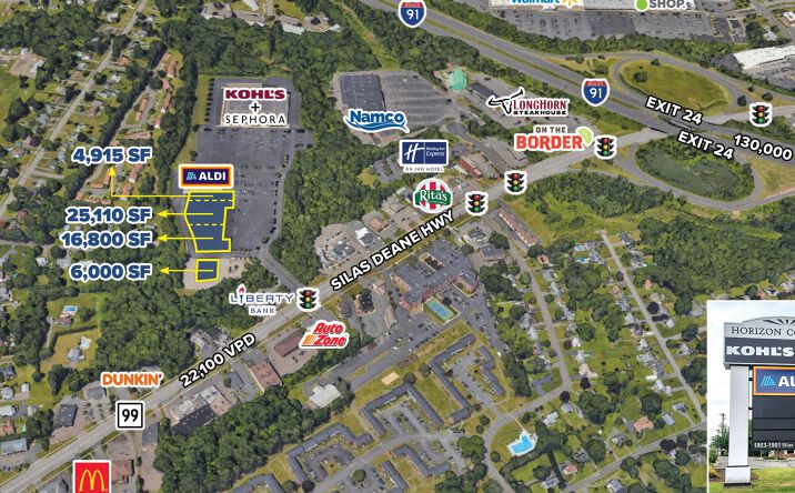 Pictures of Retail property located at 1899 Silas Deane Hwy, Rocky Hill, CT 06067 for lease - image #1