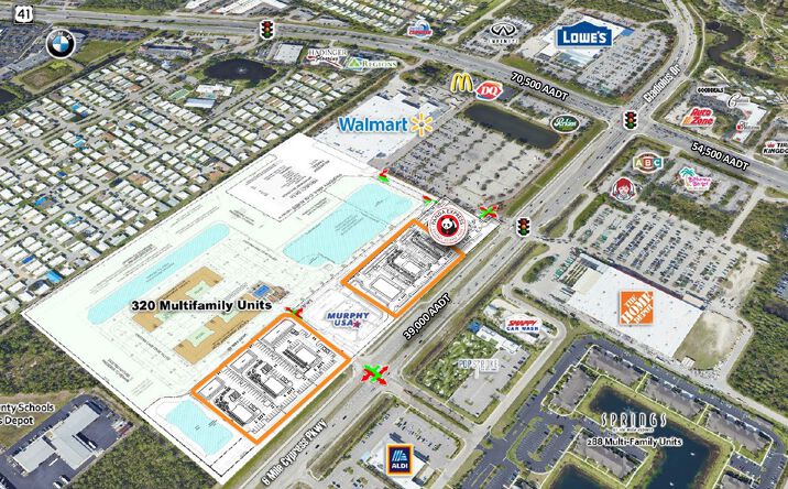 Pictures of Land property located at Six Mile Cypress Pkwy SEC, Fort Myers, FL 33912 for lease - image #1