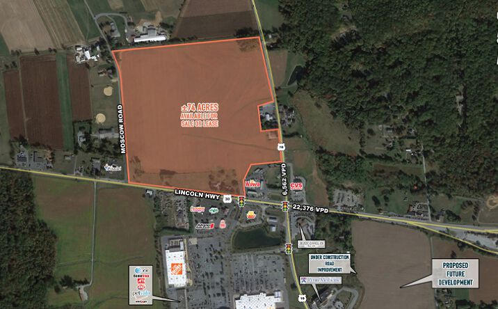 Pictures of Retail, Land, Restaurant property located at 3975 W Lincoln Hwy, Parkesburg, PA 19365 for sales - image #1