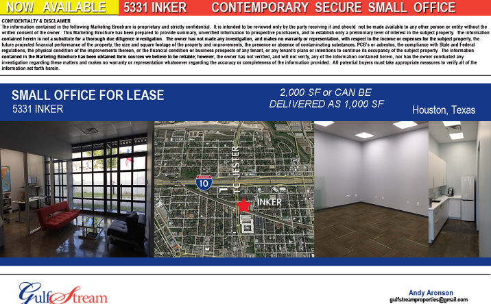 Pictures of Office property located at 5331 Inker St, Houston, TX 77007 for lease - image #1