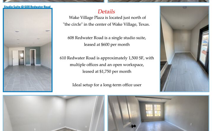 Pictures of Office property located at 608 Redwater Rd, Wake Village, TX 75501 for lease - image #1