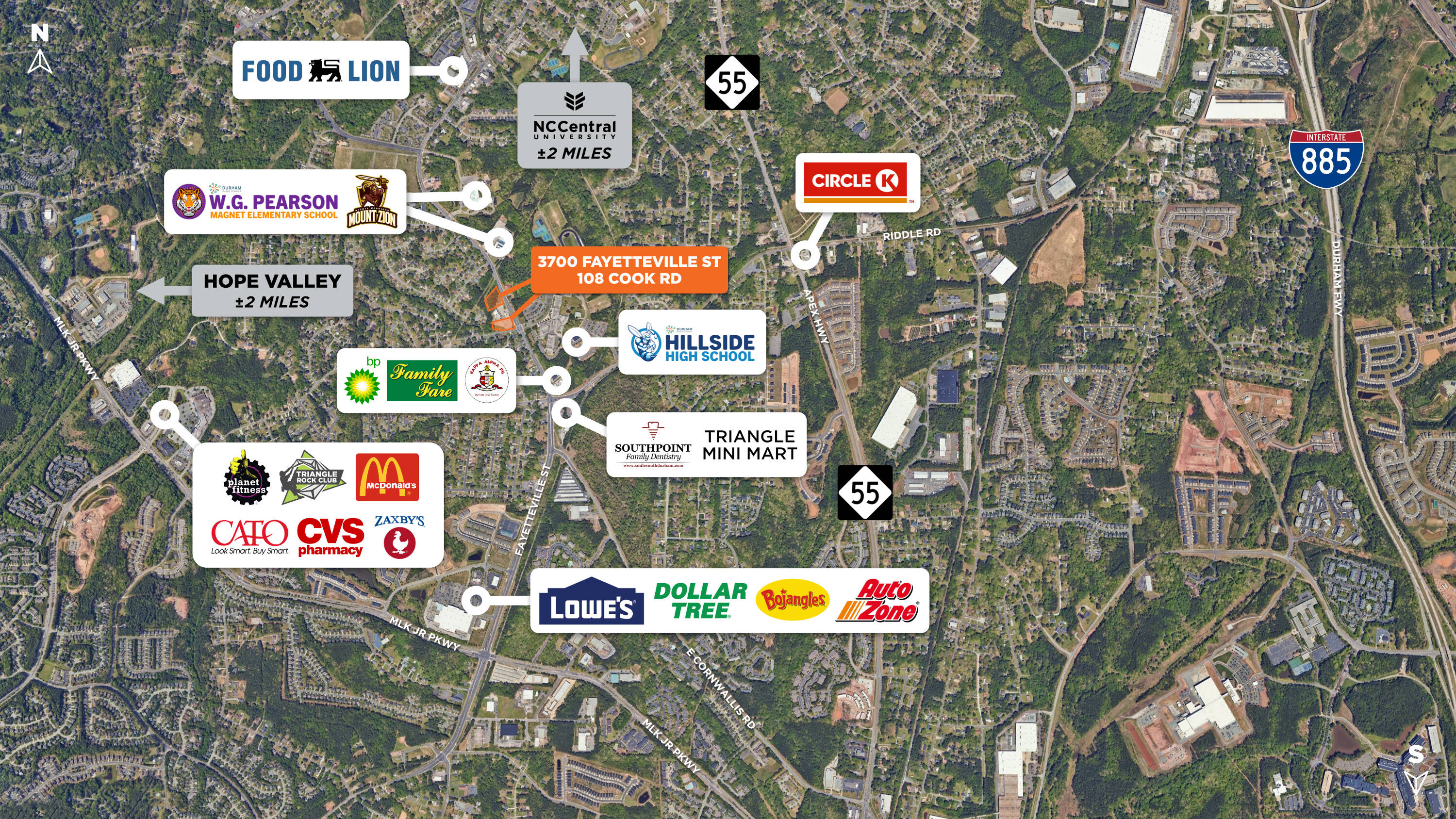 3700 Fayetteville Street & 108 Cook Road, Durham, NC 27707