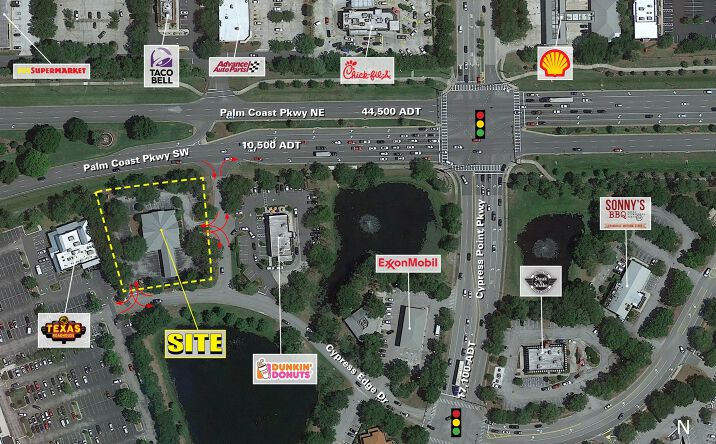 Pictures of Retail property located at 1300 Palm Coast Pkwy SW, Palm Coast, FL 32137 for lease - image #1
