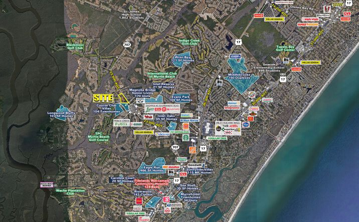 Pictures of Retail, Land property located at SC Hwy 707 & Oak Hampton Dr, Murrells Inlet, SC 29576 for lease - image #1