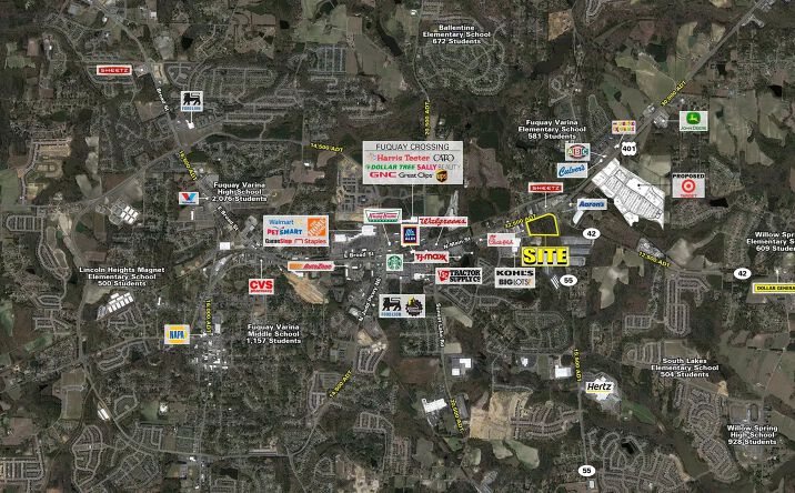 Pictures of Land property located at N Main St & NC 55 Hwy, Fuquay-Varina, NC 27526 for lease - image #1
