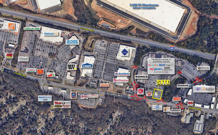 Pictures of Retail, Land property located at 3638 E Franklin Blvd, Gastonia, NC 28056 for lease - image #1