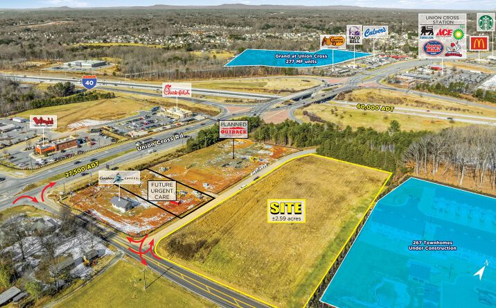 Pictures of Land property located at Union Cross Rd & I-40, Kernersville, NC 27284 for lease - image #1