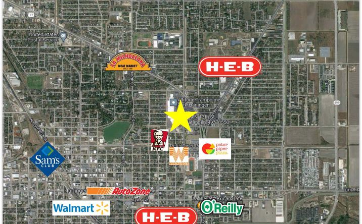 Pictures of Retail property located at 621-913 N. 13th St, Harlingen, TX 78550 for lease - image #1