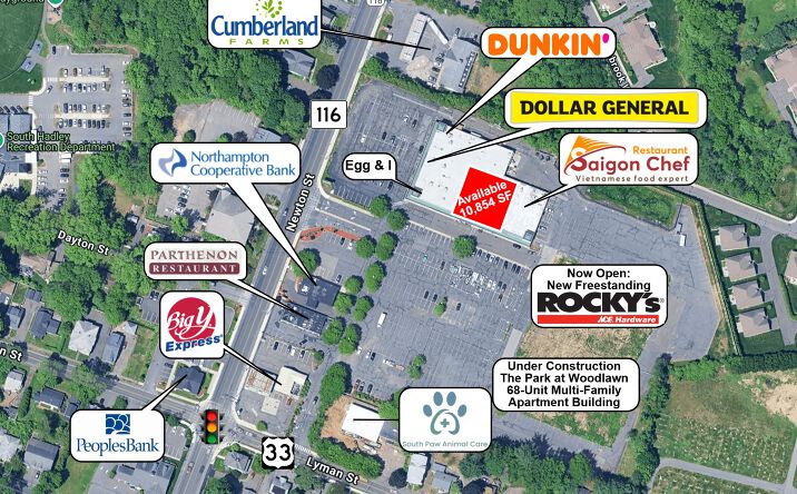 Pictures of Retail, Restaurant property located at 487 Newton St, South Hadley, MA 01075 for lease - image #1