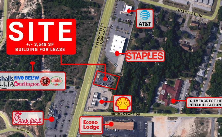 Pictures of Retail property located at 3045 S Ferdon Blvd, Crestview, FL 32536 for lease - image #1