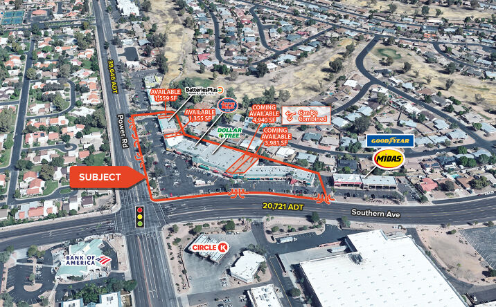 Pictures of Retail, Office property located at 1145-1155 S Power Rd, Mesa, AZ 85206 for lease - image #1