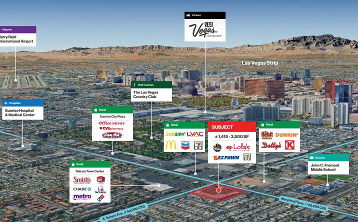 Pictures of Restaurant, Retail property located at 1205 E Sahara Ave, Las Vegas, NV 89104 for lease - image #1