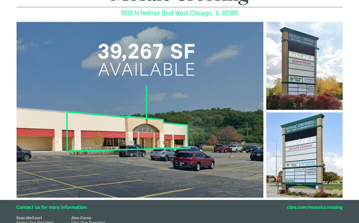 Pictures of Retail property located at 1935 N Neltnor Blvd, West Chicago, IL 60185 for lease - image #1