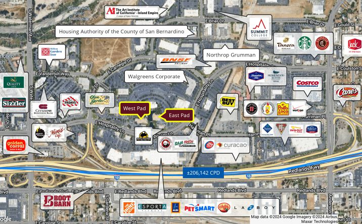 Pictures of Land property located at NEQ of East Hospitality Lane & Harriman Place, San Bernardino, CA 92408 for lease - image #1