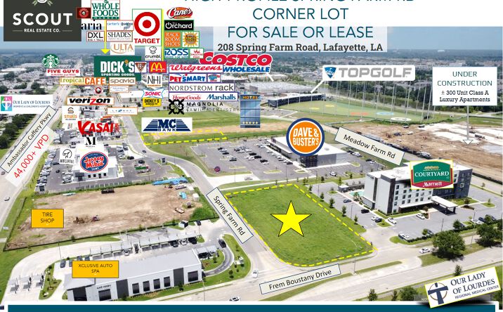 Pictures of Retail, Restaurant property located at 208 Spring Farm Rd, Lafayette, LA 70508 for lease - image #1