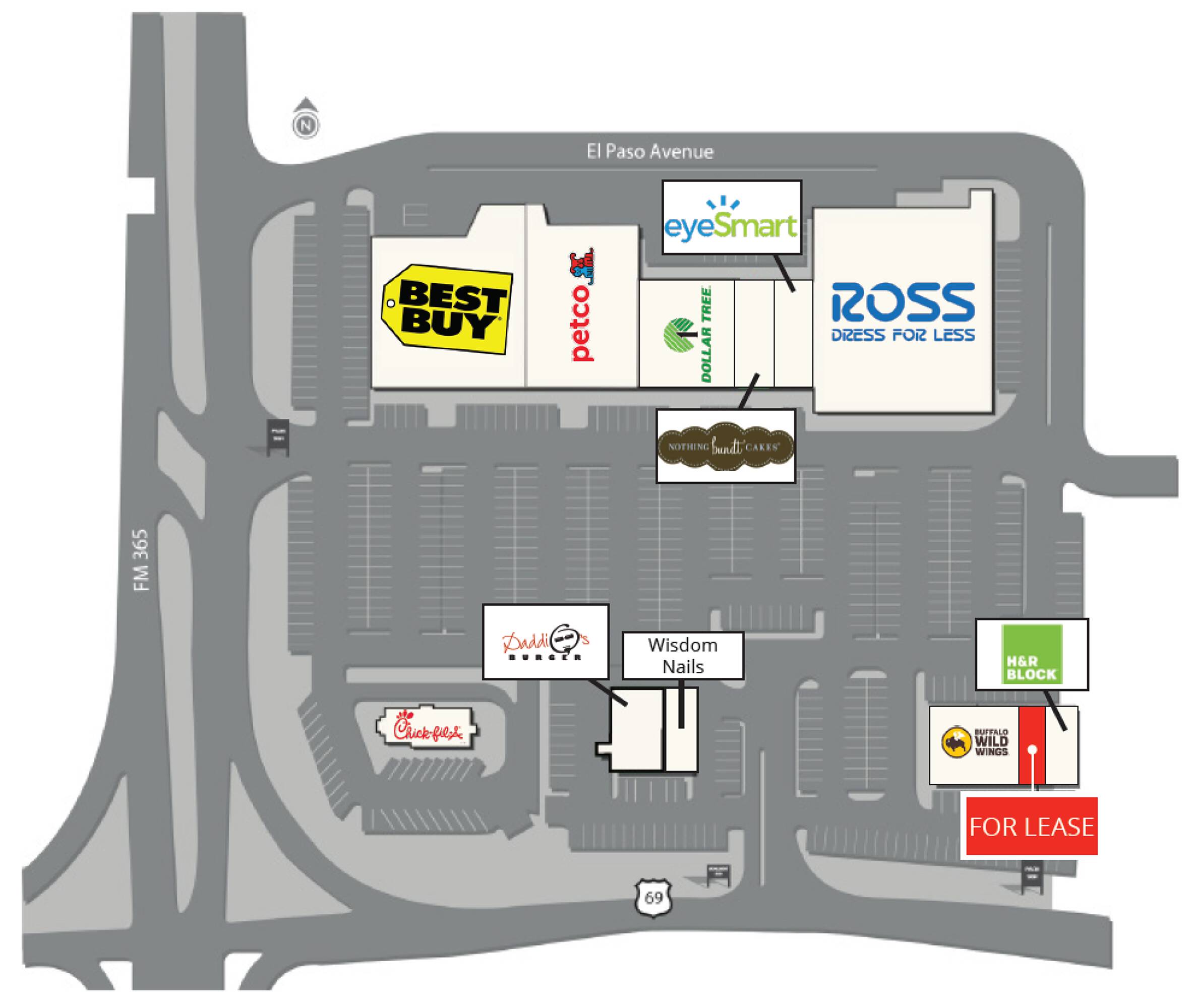 1,260 Square Feet For Lease at Shoppes at Port Arthur