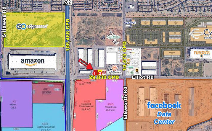 Pictures of Retail, Land property located at Elliot Road & Loop 202 – Northwest Corner, Gilbert, AZ 85234 for lease - image #1