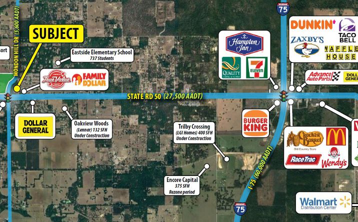 Pictures of Retail, Land property located at NEC of SR 50 and Mondon Hill Dr, Brooksville, FL 34601 for lease - image #1