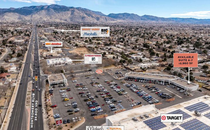 Pictures of Retail property located at 8510 Montgomery Blvd NE, Albuquerque, NM 87111 for lease - image #1