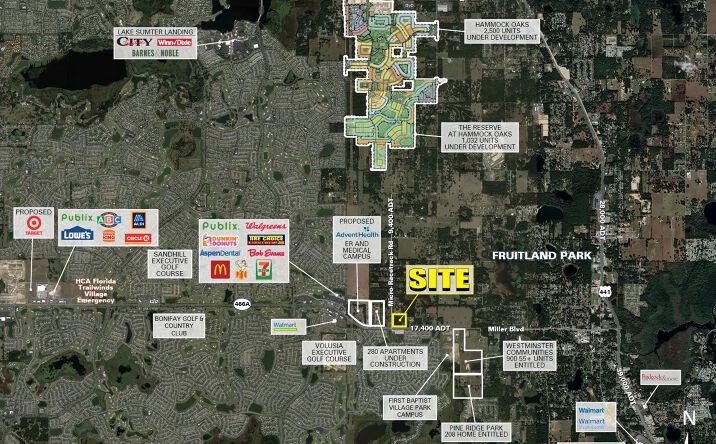Pictures of Retail, Land property located at NEC CR 466 A & Micro Racetrack Rd, The Villages, FL 34731 for lease - image #1