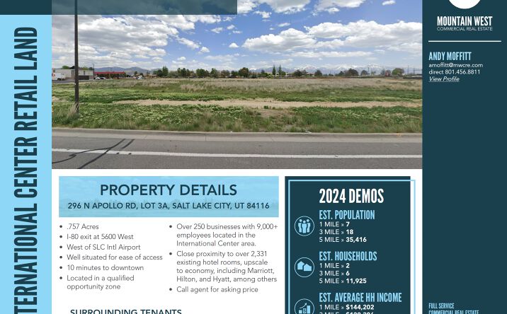 Pictures of Land property located at 296 N Apollo Rd, Salt Lake City, UT 84116 for sales - image #1