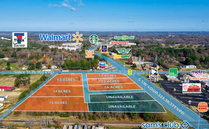 Pictures of Retail, Land, Restaurant property located at 3800 Chandler Hwy, Tyler, TX 75702 for lease - image #1