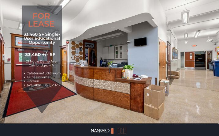 Pictures of Office, Special Purpose property located at 21 Notre Dame Ave, Cambridge, MA 02140 for lease - image #1