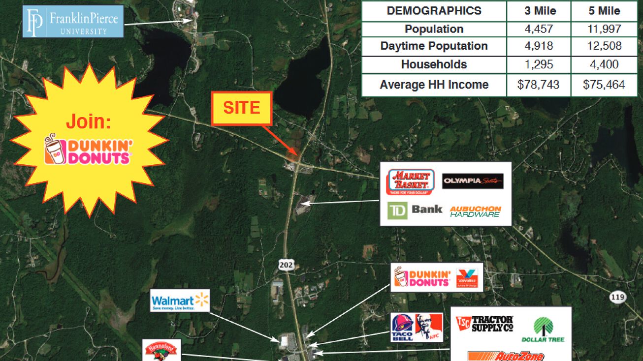 Intersection of Route 119 & I202, Rindge, NH 03461 Retail Space for