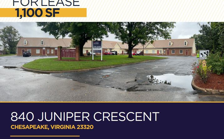 Pictures of Office, Industrial property located at 840 Juniper Crescent, Chesapeake, VA 23320 for lease - image #1