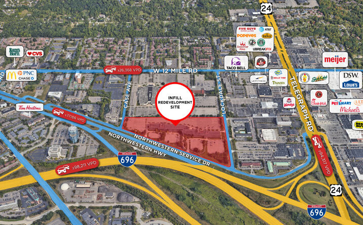 Pictures of Retail property located at 100/200 Galleria, Southfield, MI 49252 for lease - image #1