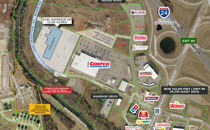 Pictures of Retail, Industrial, Special Purpose property located at 1540 Warrior Dr, Murfreesboro, TN 37128 for lease - image #1