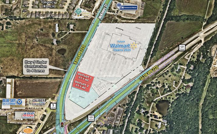 Pictures of Retail, Land, Restaurant property located at Melissa, TX, Melissa, TX 75454 for lease - image #1