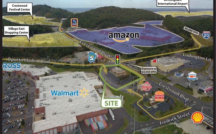Pictures of Retail, Restaurant property located at 7701 Crestwood Blvd, Birmingham, AL 35210 for lease - image #1