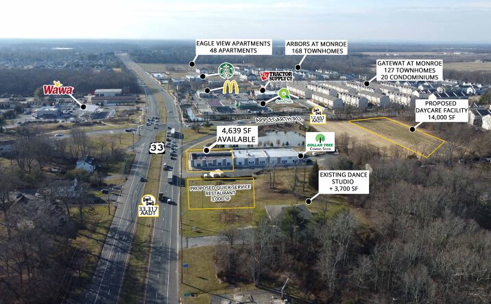 Pictures of Retail, Restaurant property located at 957 NJ-33, Monroe Township, NJ 08831 for lease - image #1