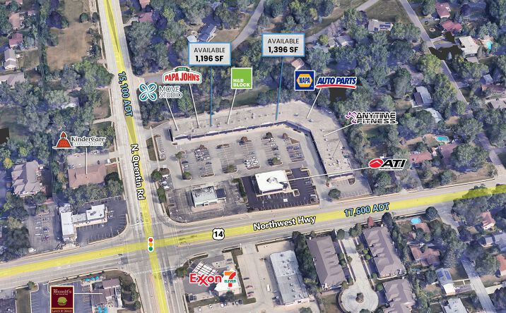 Pictures of Retail property located at 801 N Quentin Rd, Palatine, IL 60067 for lease - image #1
