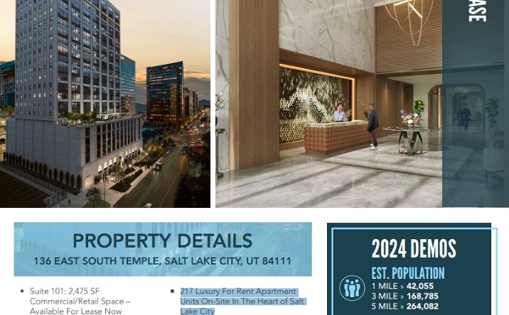 Pictures of Retail, Office, Restaurant property located at 136 E S Temple St, Salt Lake City, UT 84111 for lease - image #1