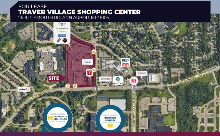 Pictures of Retail property located at 2619 Plymouth Rd, Ann Arbor, MI 48105 for lease - image #1
