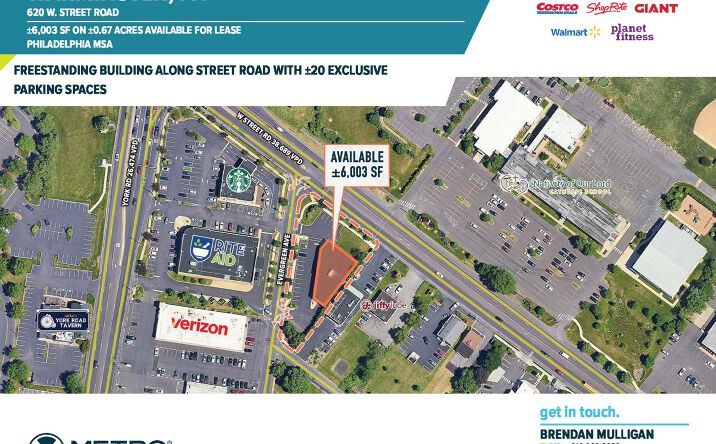 Pictures of Retail property located at 620 W Street Rd, Warminster, PA 18974 for lease - image #1