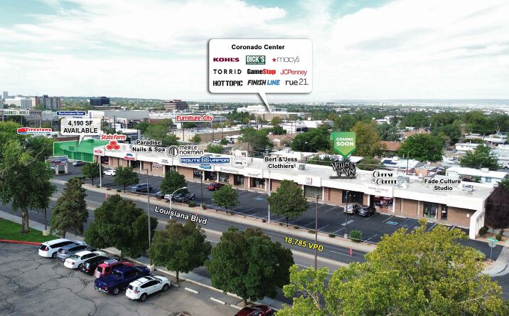 Pictures of Retail property located at 2633, 2677 Louisiana Blvd NE, Albuquerque, NM 87110 for lease - image #1
