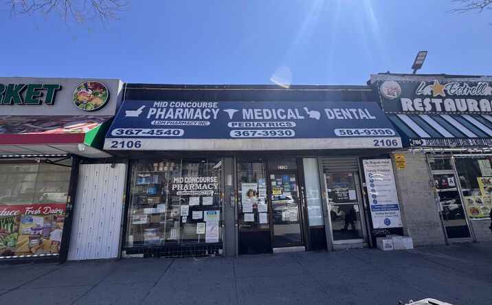 Pictures of Retail, Restaurant property located at 2106 Grand Concourse, Bronx, NY 10457 for lease - image #1