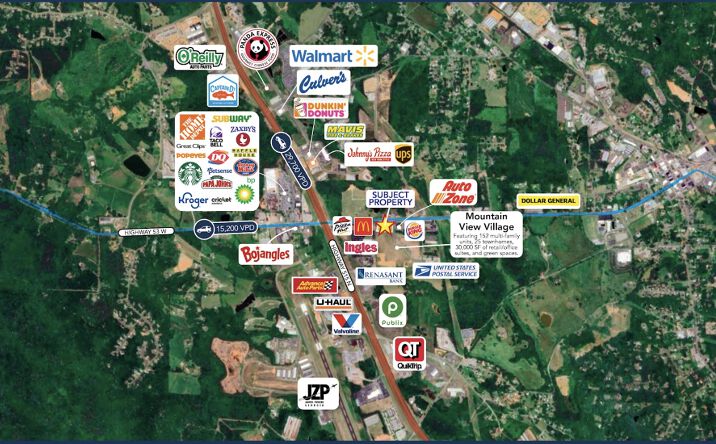 Pictures of Retail, Land, Restaurant property located at Hwy 53 & Mountain Way, Jasper, GA 30143 for lease - image #1