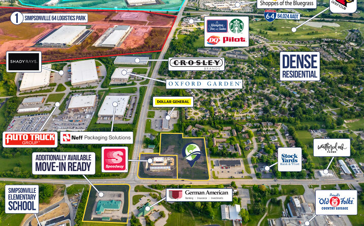Pictures of Retail, Land, Restaurant property located at 6810 Shelbyville Rd, Simpsonville, KY 40067 for lease - image #1