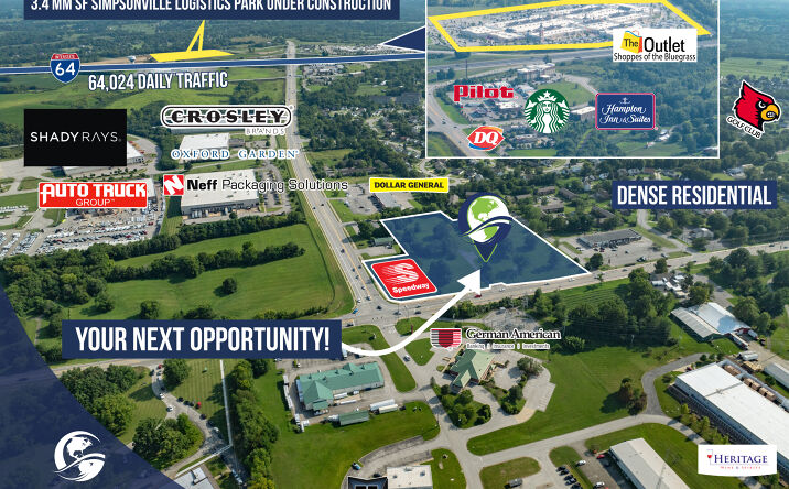 Pictures of Retail, Land, Restaurant property located at 6810 Shelbyville Rd, Simpsonville, KY 40067 for lease - image #1