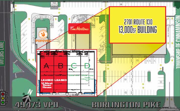 Pictures of Retail, Office, Restaurant property located at 2701 US-130, Cinnaminson, NJ 08077 for lease - image #1