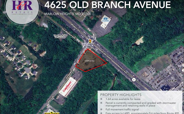 Pictures of Land property located at 4625 Old Branch Ave., Marlow Heights, MD 20748 for lease - image #1